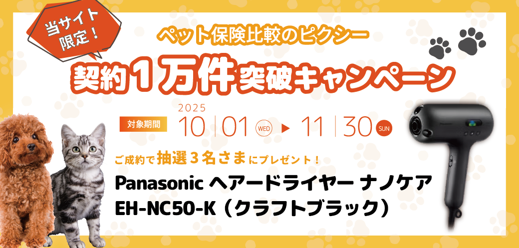 ペット保険比較のピクシー限定キャンペーン